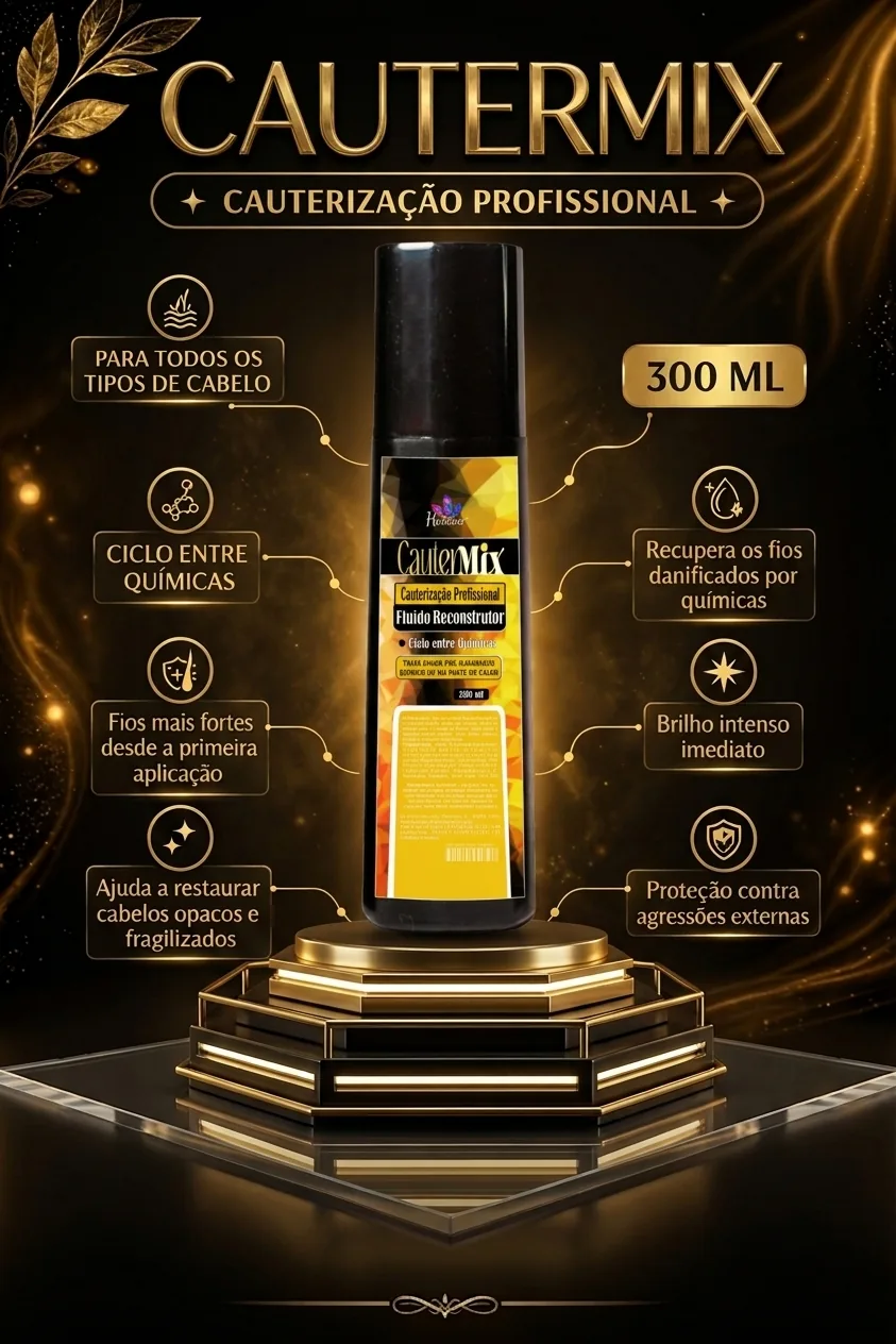 CauterMix, cauterização profissional, frasco de 300 ml